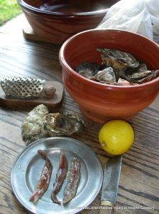 Oysters, anchovies, nutmeg and lemon Oysters, anchovies, nutmeg and lemon