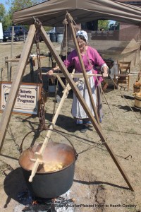 Stirring apple butter Stirring apple butter