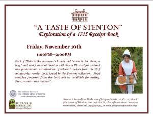 A Taste of Stenton