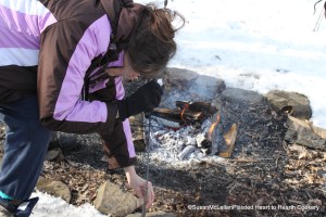 Making a staghorn sumac spile