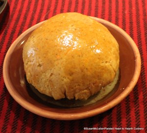 A Carrot Pudding with Sauce