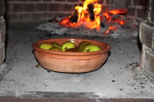 Baking Pears in Mouth of Bake Oven