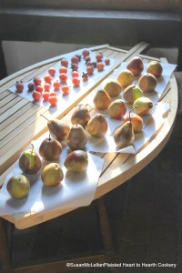 Pears on Drying Rack