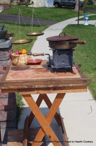 This is the first post of my experimental archaeology of food during COVID-19 pandemic.  Pictured is my equipment set up on my sidewalk at my house for the receipt (recipe) "Past of Oringes: My Lady Howe's Receipt"
