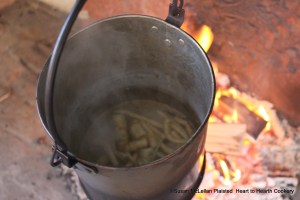 After the salsify has been scraped and kept from discoloring for the receipt (recipe) Stew Salsify, put it in a stew pan with very little water.