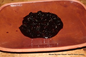 After the liquor with three parts sugar added tests thick like gellie for the receipt (recipe) To preserve Cherries then take them off the fire, and power them into an earthen platter.  The word power is pour.