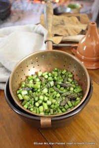 The first step in the preparation of the 1744 receipt (recipe) An Amulet of Asparagus is to cut your Asparagus in small pieces.  