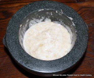After the beaten and sifter sugar and white of egg beaten to a froath have been added alternately, a little at a time, to the pulp of one quince for the receipt (recipe) Quince Puffs: my Lady Sheldons Receipt beat it until it looks as white as snow.