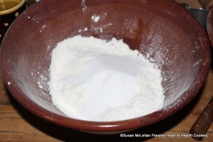 After the almonds beat fine, sugar, butter, eggs, and candied orange peel have been mixed for the receipt (recipe) Orange Cheese-cakes with a Past for Them, the receipt includes how to make the paste.  The paste for your cheesecakes make as followeth-take a pound of the finest flower and three ounces of the finest sugar.