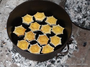 When the lid was removed from the bake kettle where the patty pans filled with the receipt (recipe) Orange Cheese-cakes with a Past for Them were baking, the aroma was a delight.