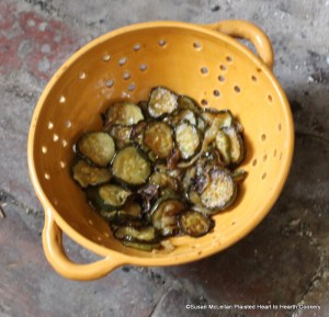 After the sliced cucumbers and onions have been fried brown for the receipt (recipe) To stew Cucumbers then drain them, and pour out the fat, put theminto the Pan again with three Spoonfuls of hot water.