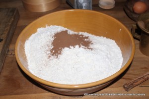 The next step in the preparation of the receipt (recipe) To make Cinamon Bisket is to add two ounces of cinamon finely beaten. The cinnamon used was Ceylon cinnamon.